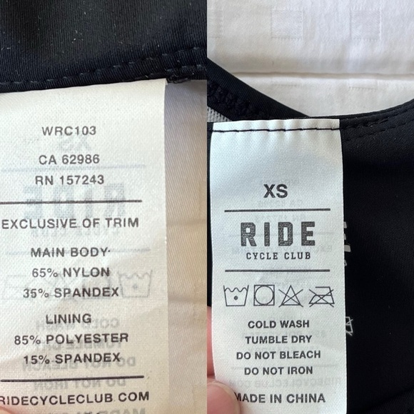 NWT Ride Cycle Club 1-2 Racerback Sports Bra 6 / Small / White Black - Picture 11 of 13